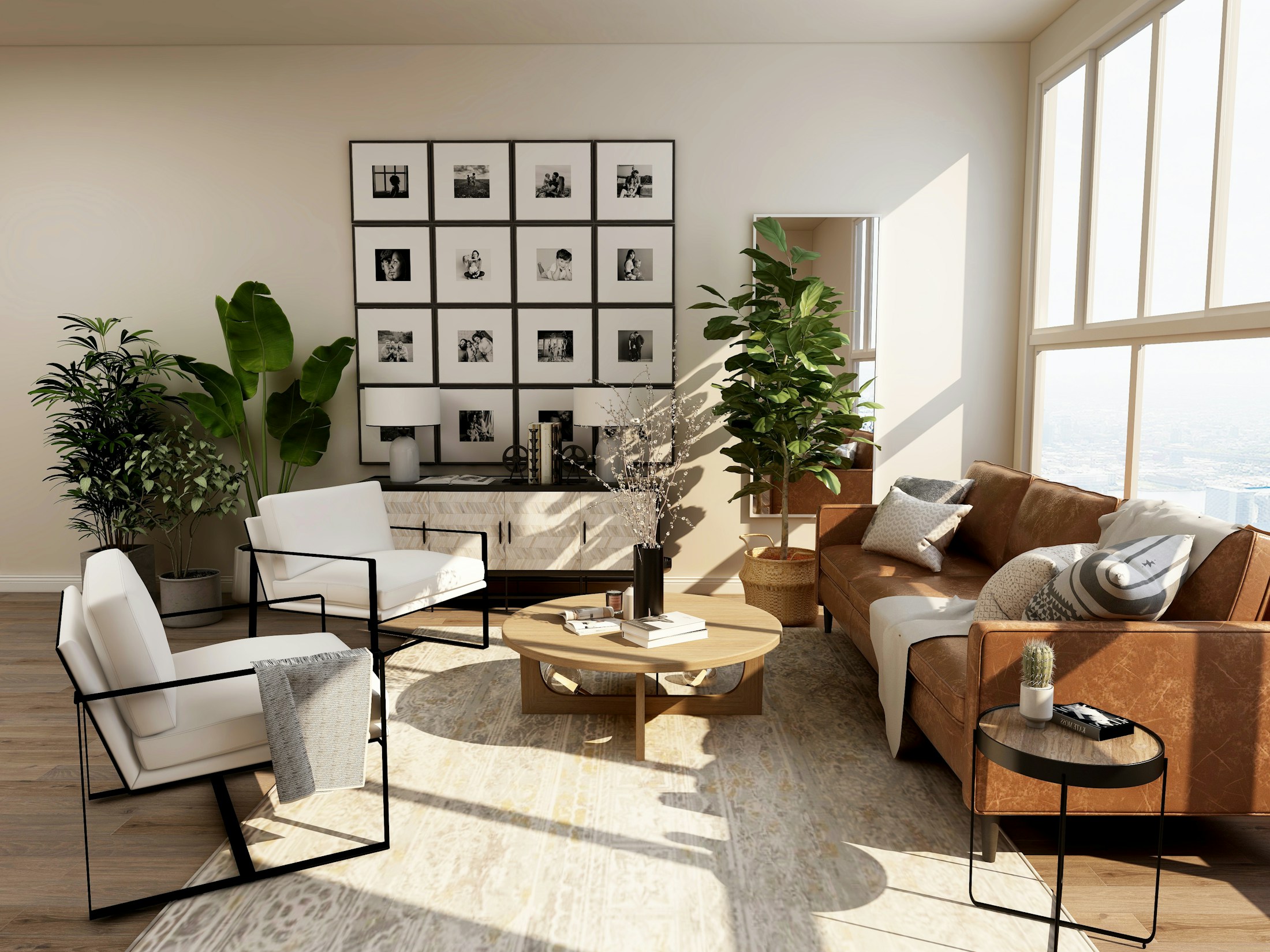 Stock inspiration: light-filled interior with natural materials and considered furnishings